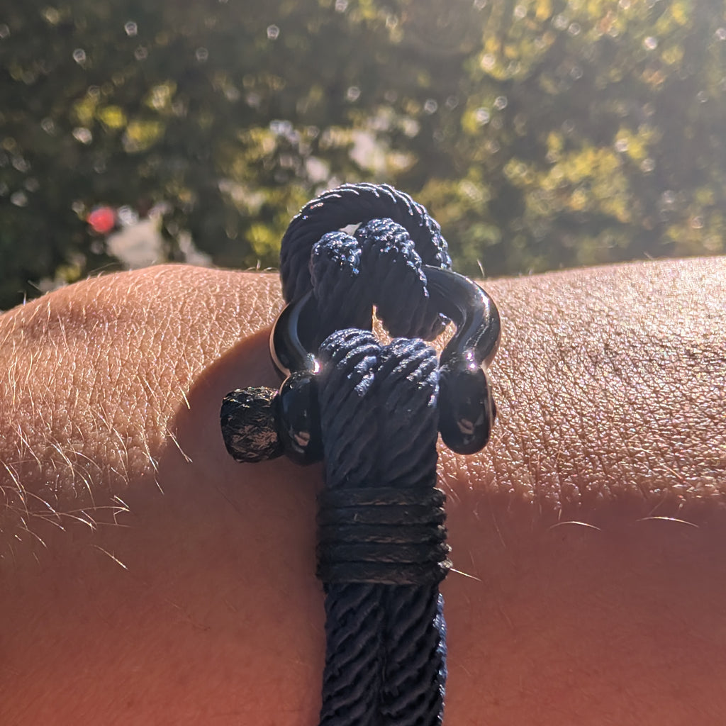 L'Amiral | Bracelet Corde de Milan Bleu Marine