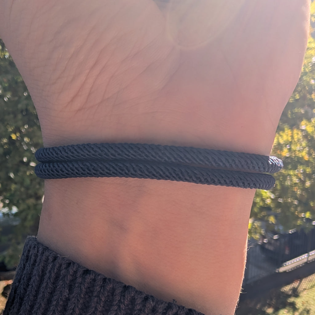 L'Amiral | Bracelet Corde de Milan Bleu Marine