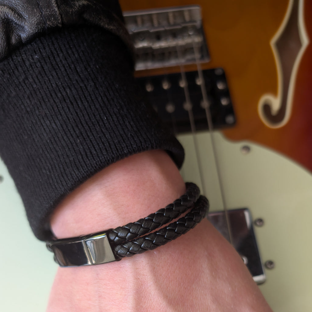 Le Corbeau | Bracelet Nocturne en Matière Végane