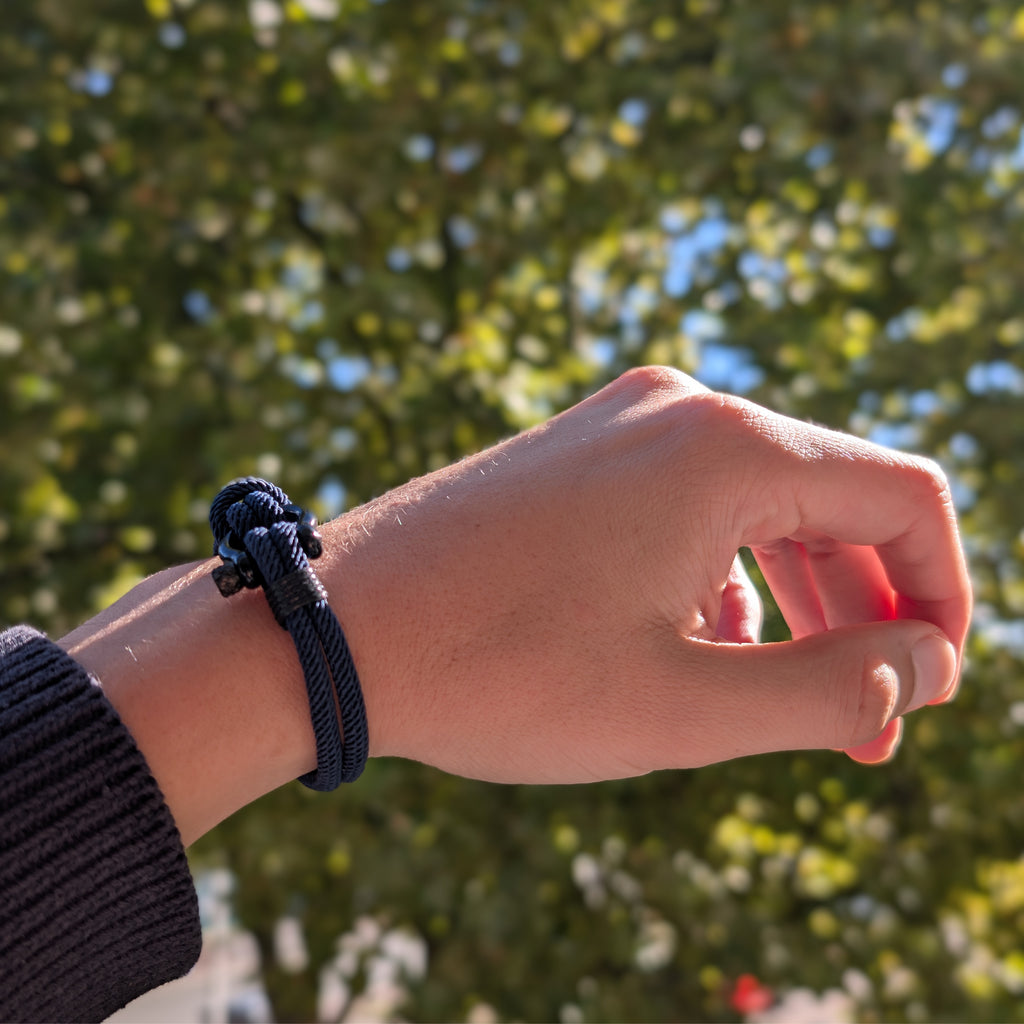 L'Amiral | Bracelet Corde de Milan Bleu Marine