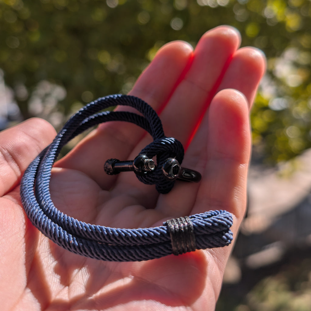 L'Amiral | Bracelet Corde de Milan Bleu Marine