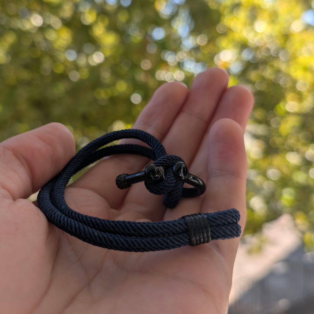 L'Amiral | Bracelet Corde de Milan Bleu Marine