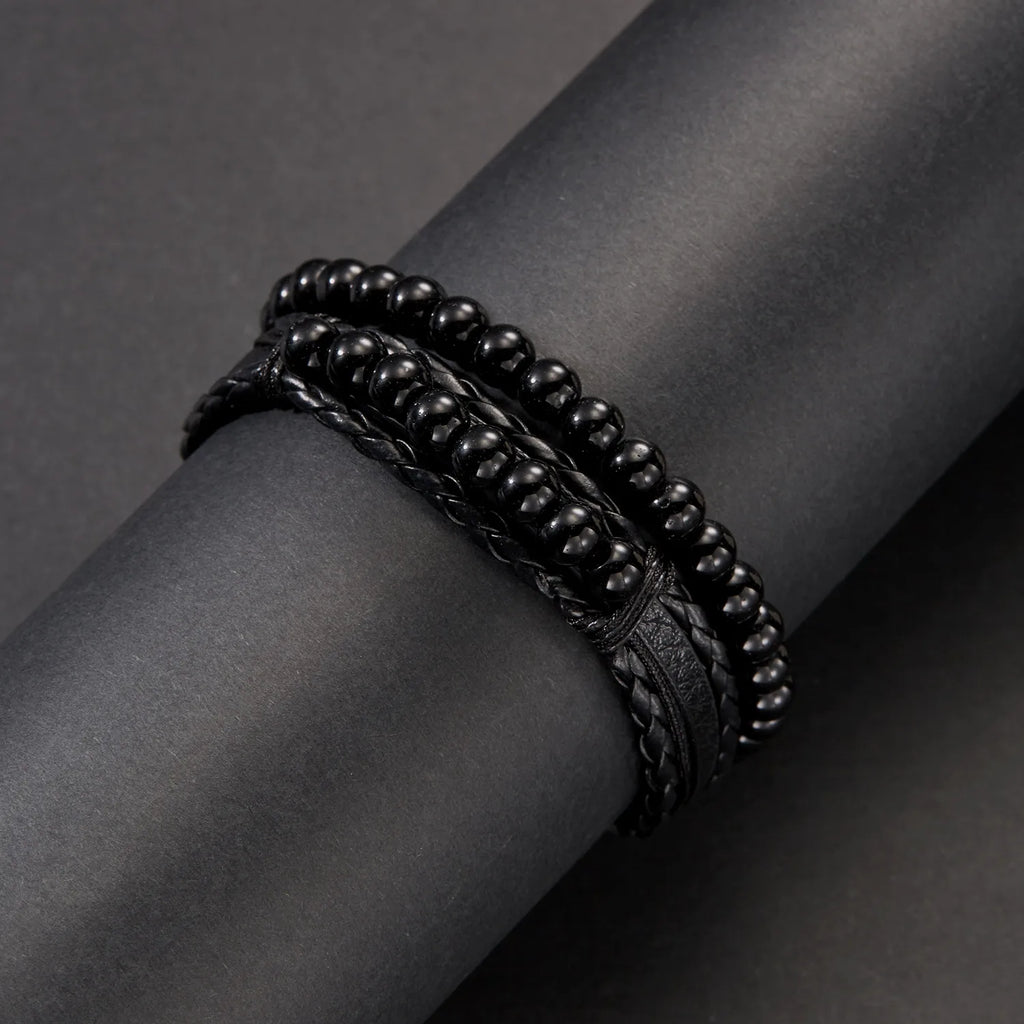 Le Smoking | Bracelet de Soirée en Pierres et Matière Végane