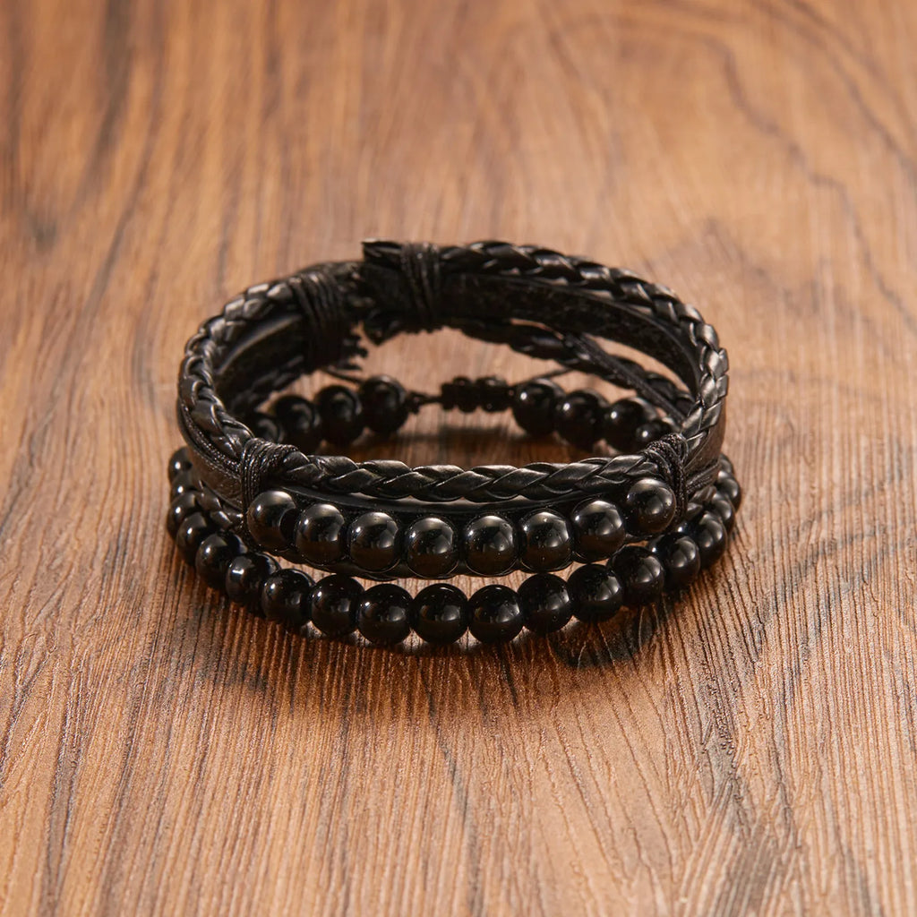 Le Smoking | Bracelet de Soirée en Pierres et Matière Végane