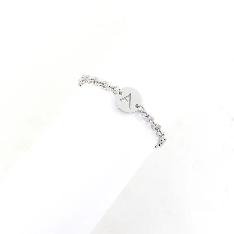 Le Sceau | Bracelet Initiale en Acier Inoxydable