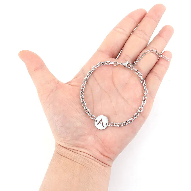 Le Sceau | Bracelet Initiale en Acier Inoxydable