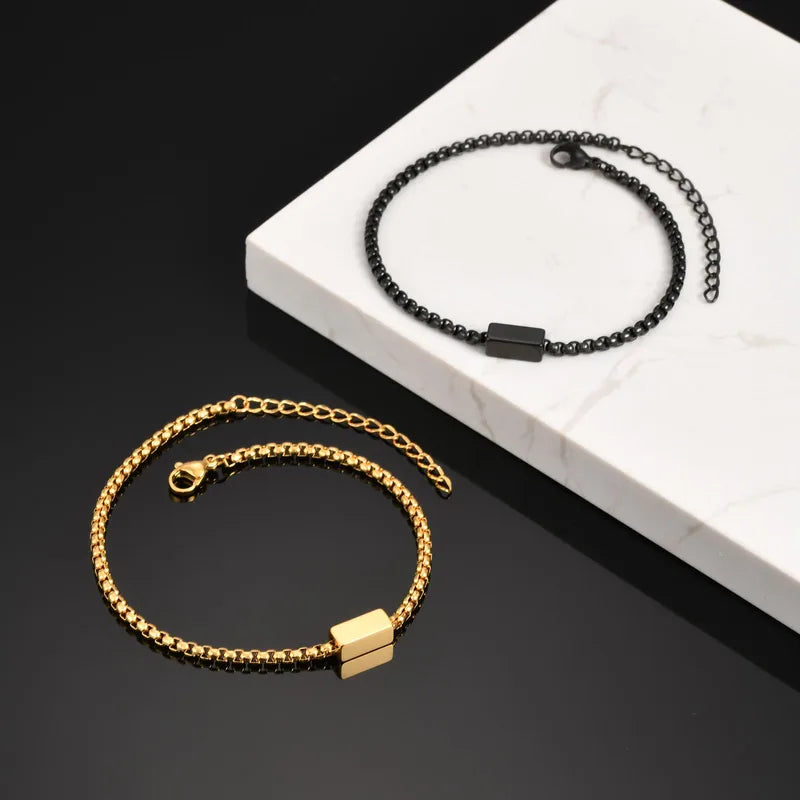 Le Fil d'Or | Bracelet Chaîne Fine en Acier Plaqué Or 18K