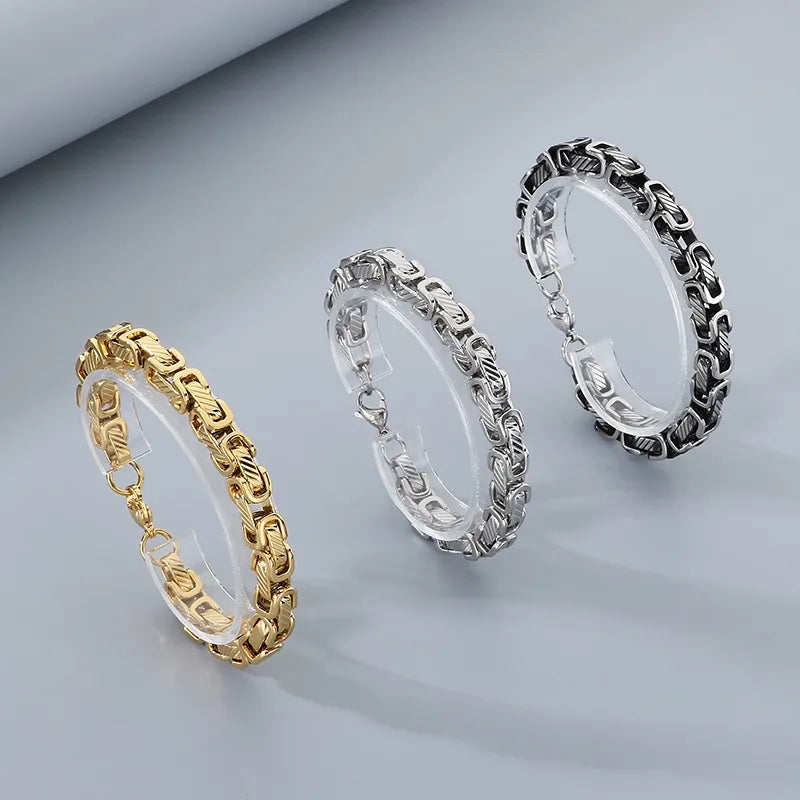 La Mécanique | Bracelet Chaîne Byzantine en Acier Ombré