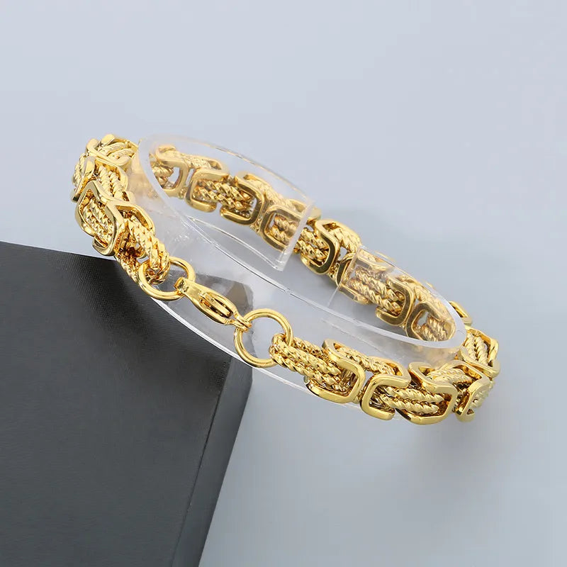 Le Verdict | Bracelet Décisionnel en Acier Doré 18K