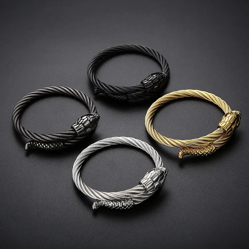 Le Pharaon | Bracelet Royal en Acier Doré 18K