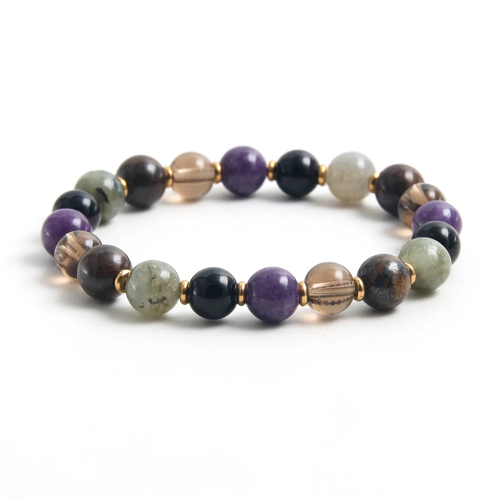 La Mosaïque | Bracelet en Pierres de Couleurs et Acier