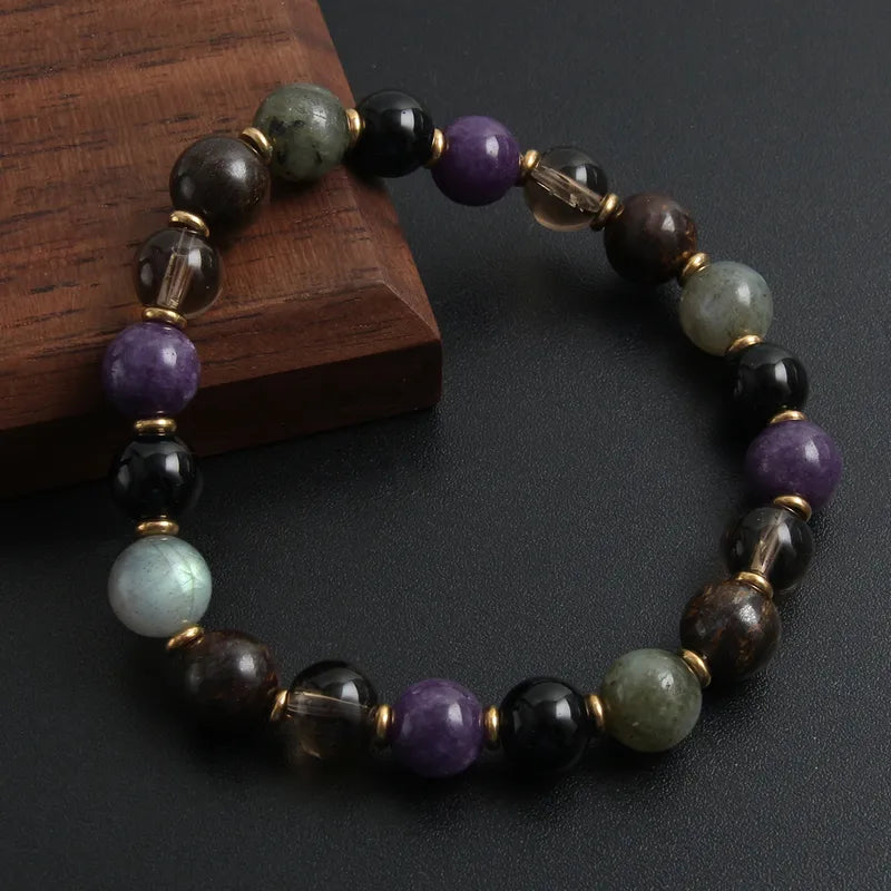 La Mosaïque | Bracelet en Pierres de Couleurs et Acier