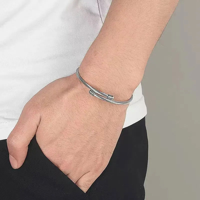 L'Axone | Bracelet Jonc Fin en Câble d'Acier