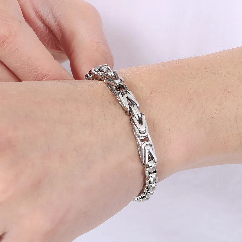 Le Synapse | Bracelet Double Maille en Acier Inoxydable