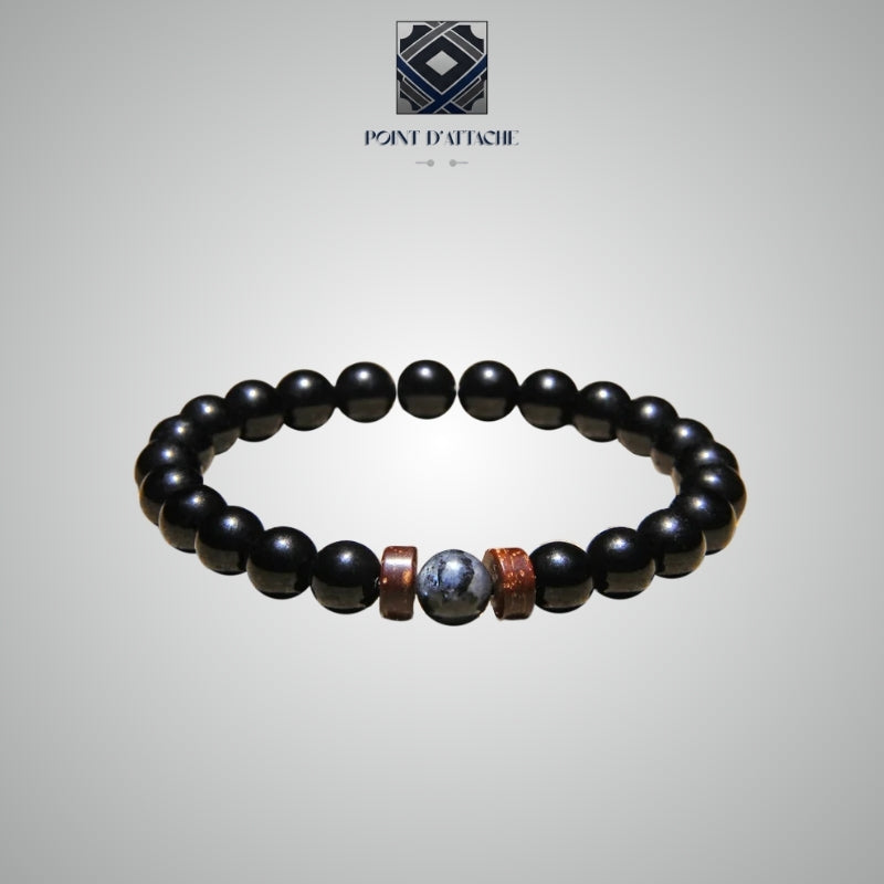 L'Abysse | Bracelet des Profondeurs en Pierres Noires