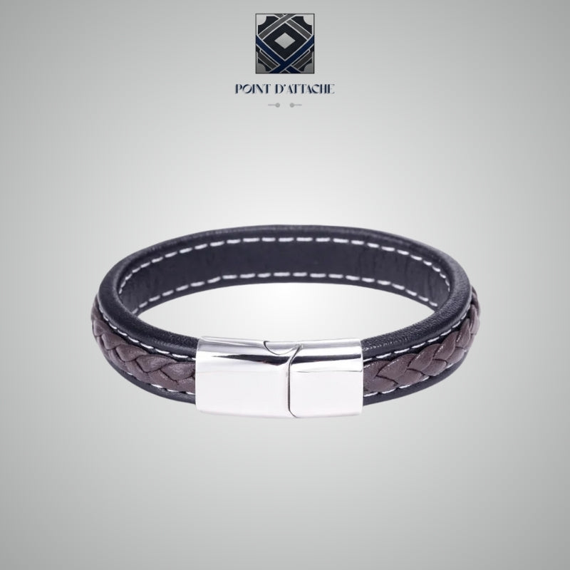 Le Pilote | Bracelet Bicolore en Matière Végane