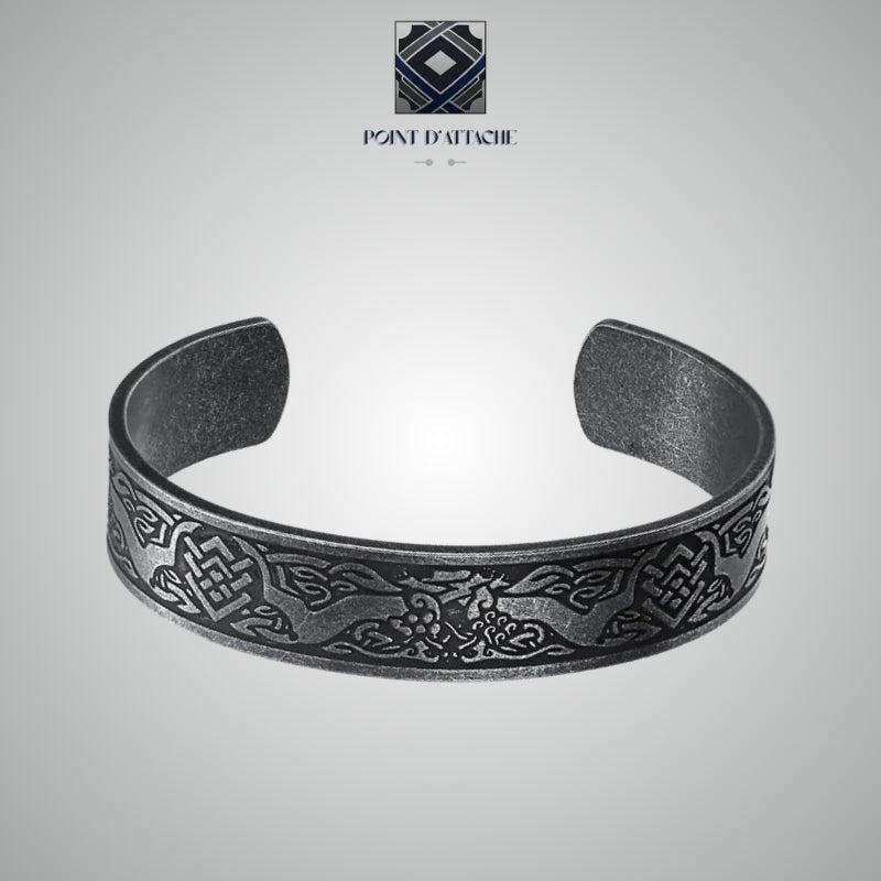 Les Gardiens | Jonc de Protection en Acier Style Nordique