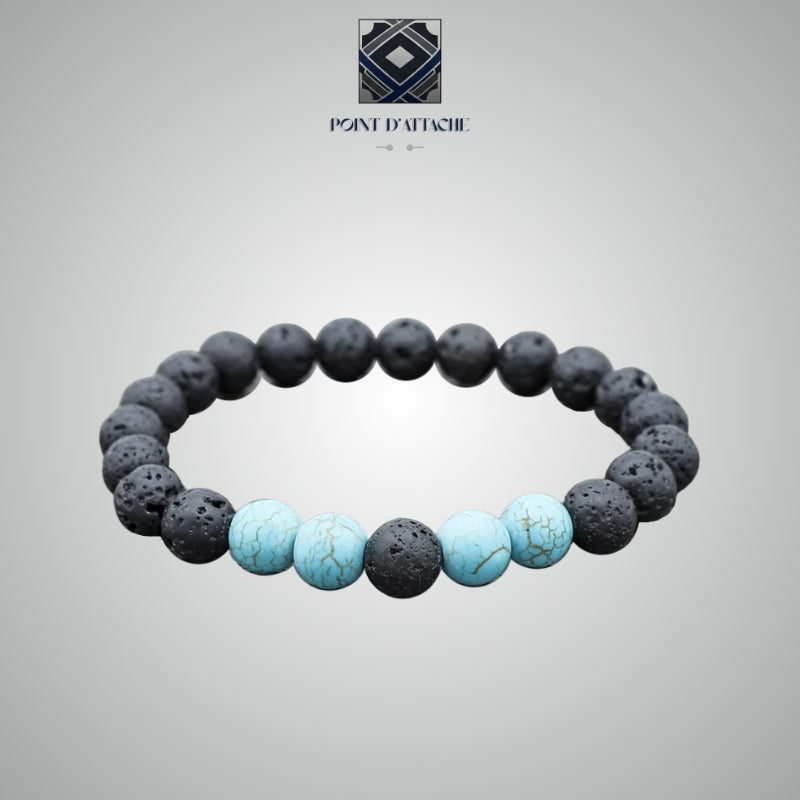 L'Oasis | Bracelet Volcanique en Pierre de Lave et Turquoise