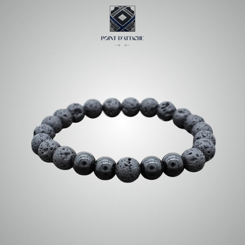 L'Obsidienne | Bracelet Bitexture en Pierre de Lave