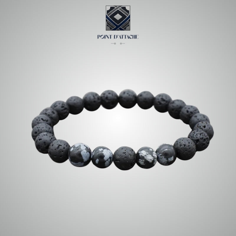 Le Givre | Bracelet Glacial en Pierre de Lave