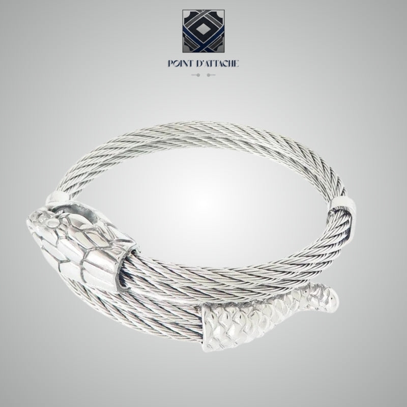 L'Asclépios | Bracelet Symbolique en Acier Inoxydable