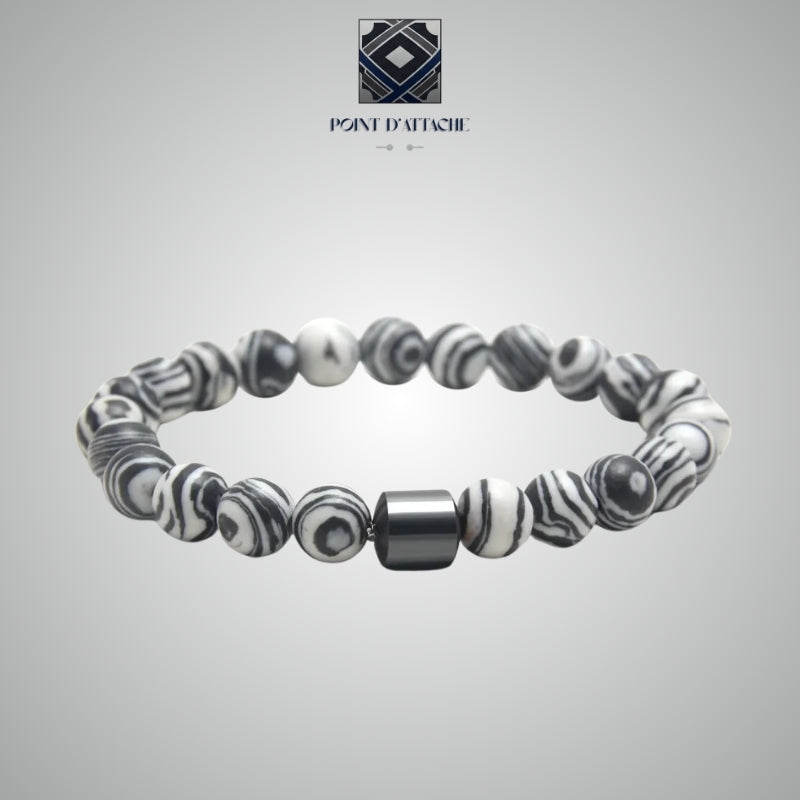 Le Labyrinthe | Bracelet Graphique en Pierres Zébrées