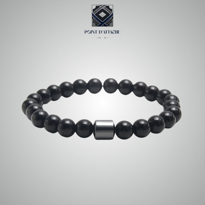 L'Énigme | Bracelet Mystérieux en Pierres Noires