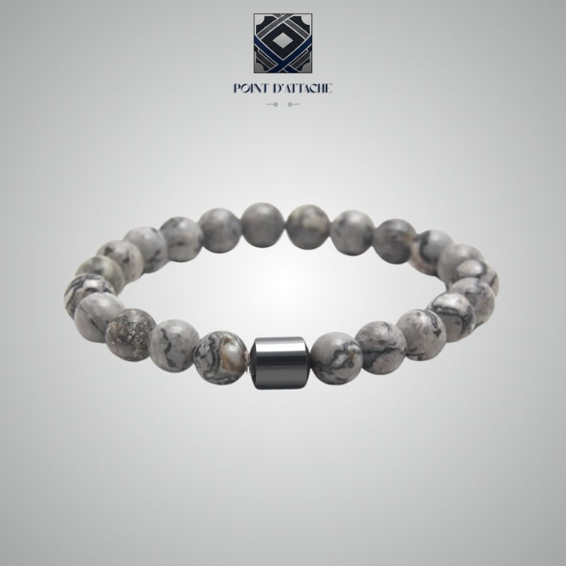 L'Esquisse | Bracelet d'Artiste en Pierres Grises
