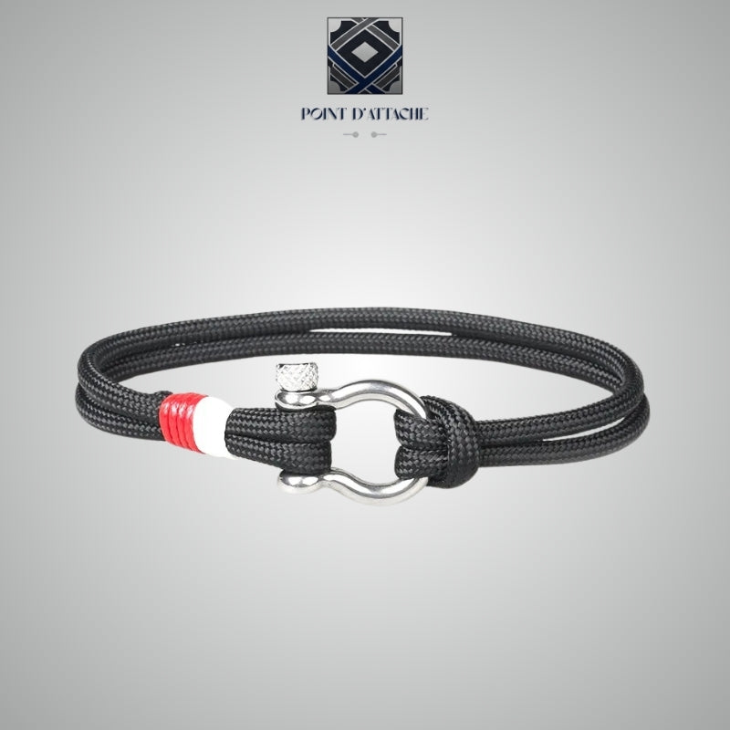 La Régate | Bracelet Corde Nautique et Manille Acier