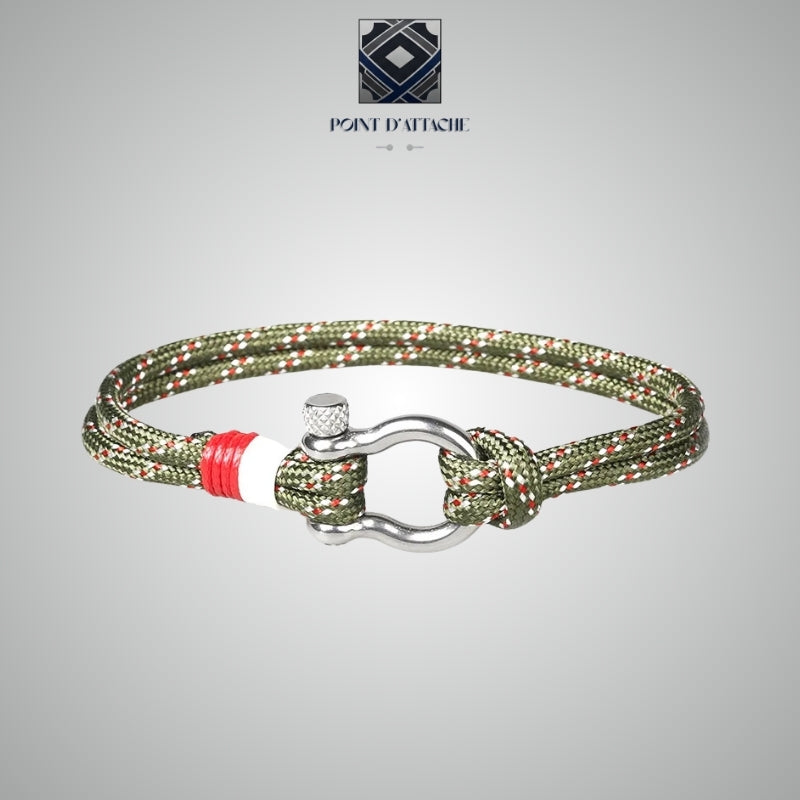 Le Baroudeur | Bracelet Corde d'Aventure Kaki