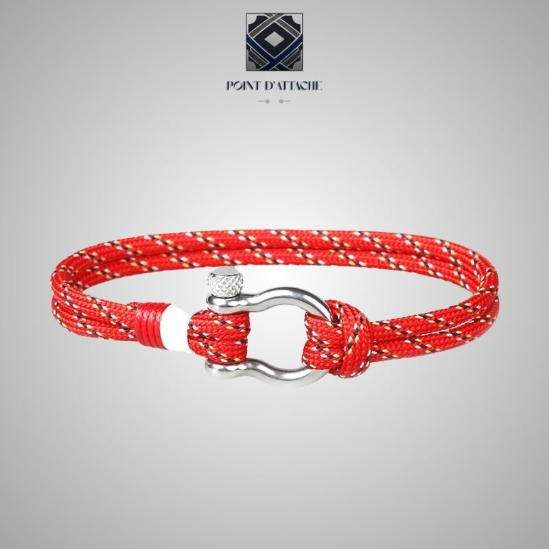 Le Phare | Bracelet Corde Nautique Rouge et Blanc