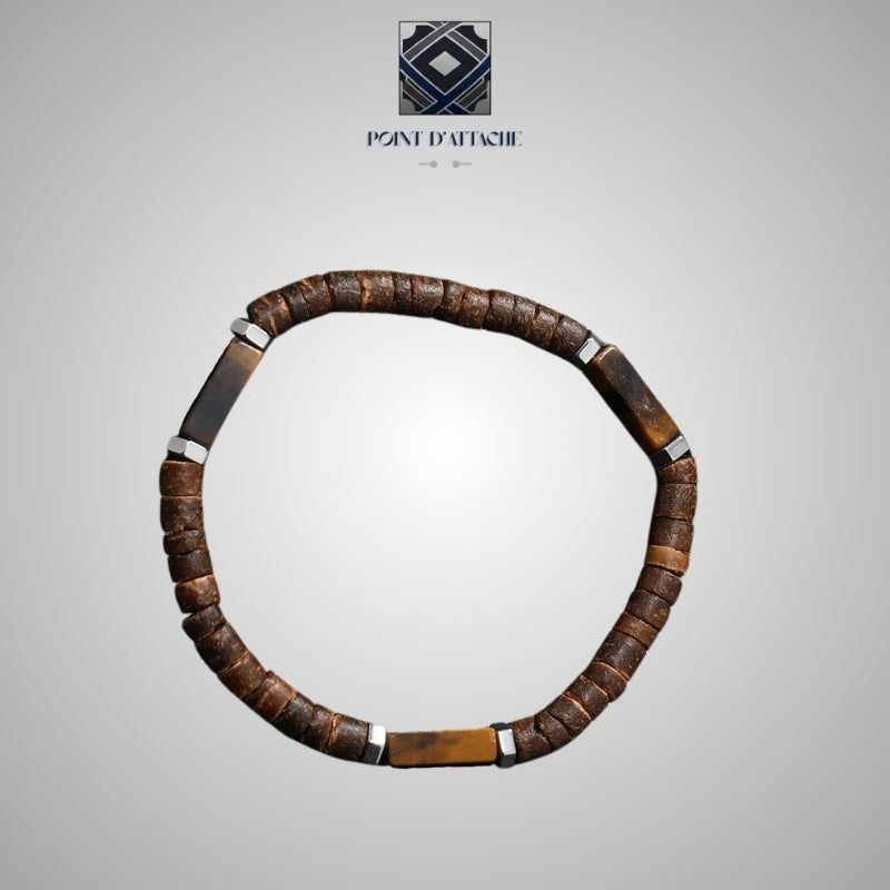 Le Trappeur | Bracelet Sauvage en Pierres d'Inspiration Bois