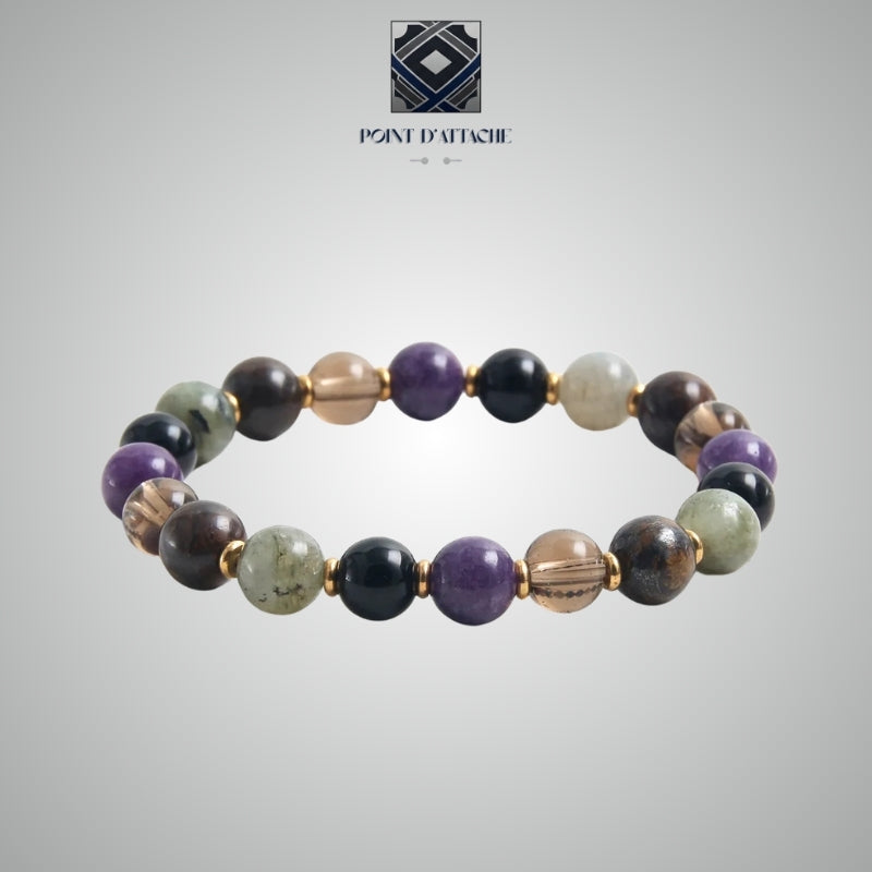 La Mosaïque | Bracelet en Pierres de Couleurs et Acier