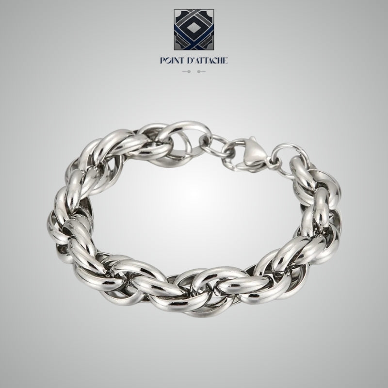 Le Pacte | Bracelet Chaîne Tressée en Acier Inoxydable