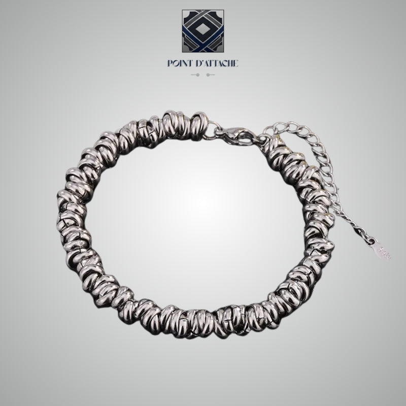 Le Vertébral | Bracelet Homme en Acier Inoxydable