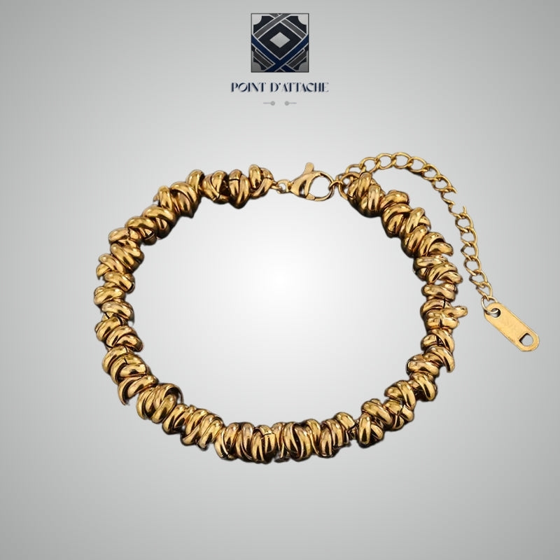 L'Apogée | Bracelet Homme Doré en Acier Inoxydable