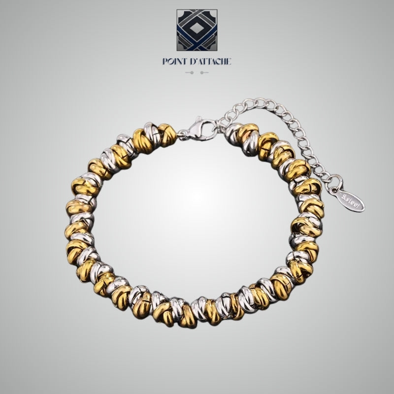 L'Alchimie | Bracelet Bicolore en Acier Inoxydable