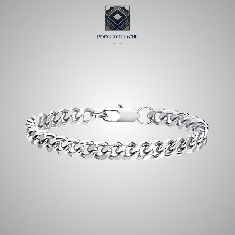 L'Essentiel | Gourmette Chaîne en Acier Classique