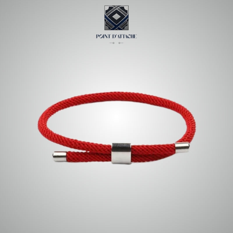 Le Fil Rouge | Bracelet Corde Rouge et Acier