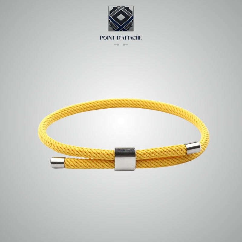 Le Rayon | Bracelet Solaire en Corde Jaune