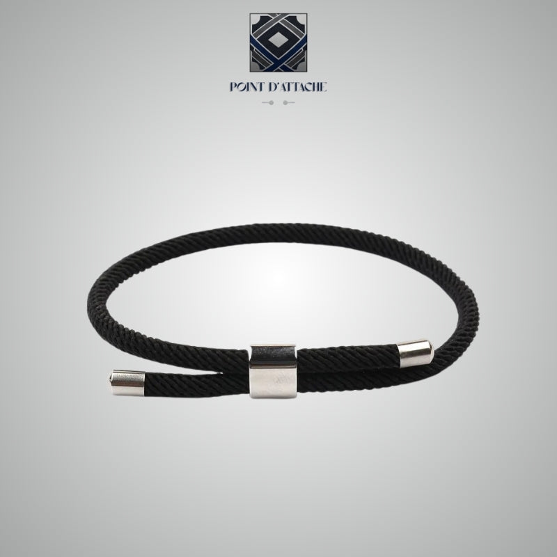 La Ligne | Bracelet Minimaliste en Corde Noire