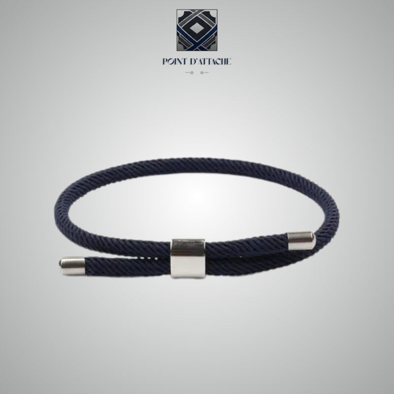 L'Encre | Bracelet d'Écriture en Corde Bleue Nuit