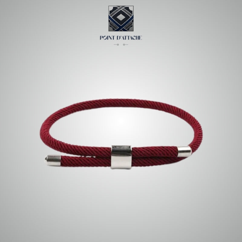Le Millésime | Bracelet Raffiné en Corde Bordeaux