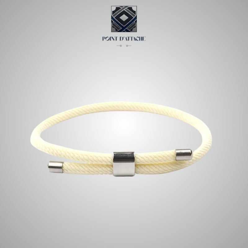 La Page Blanche | Bracelet Minimaliste en Corde Écrue