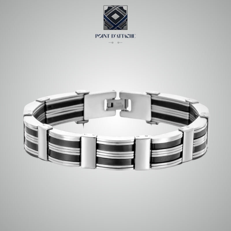 Le Titan | Bracelet Titanesque en Acier et Silicone