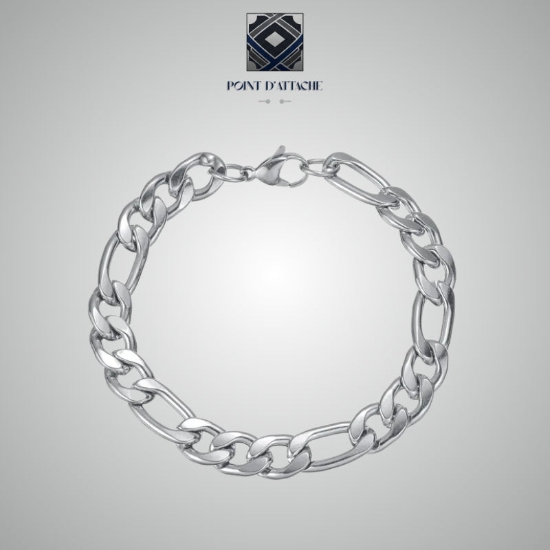 La Cadence | Bracelet Chaîne Figaro en Acier Inoxydable