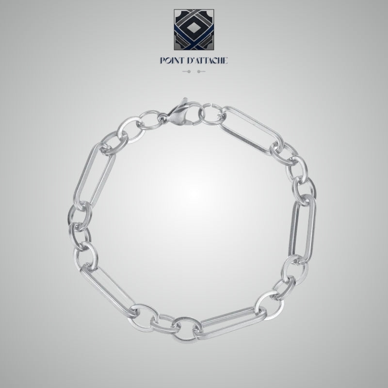 La Trame | Bracelet Chaîne Figaro en Acier Inoxydable