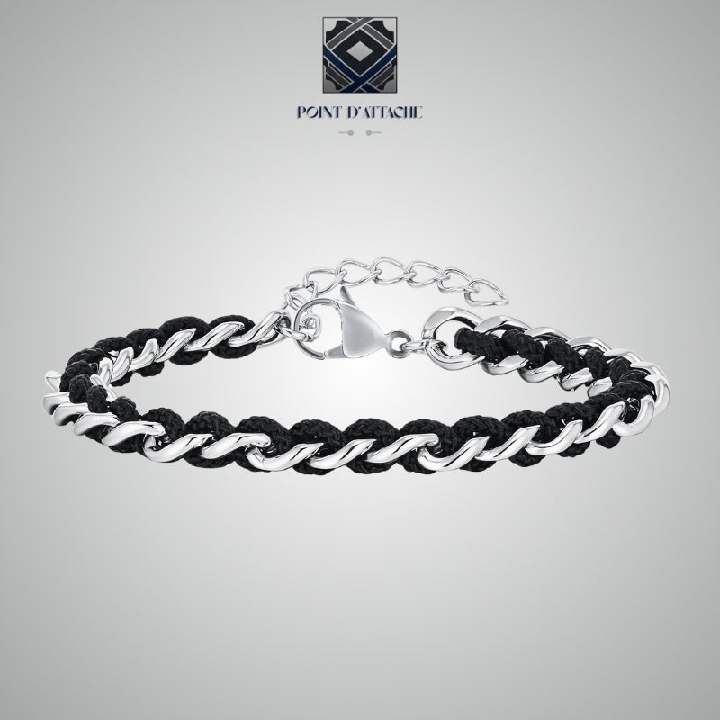 La Symbiose | Bracelet en Acier et Nylon Tressé