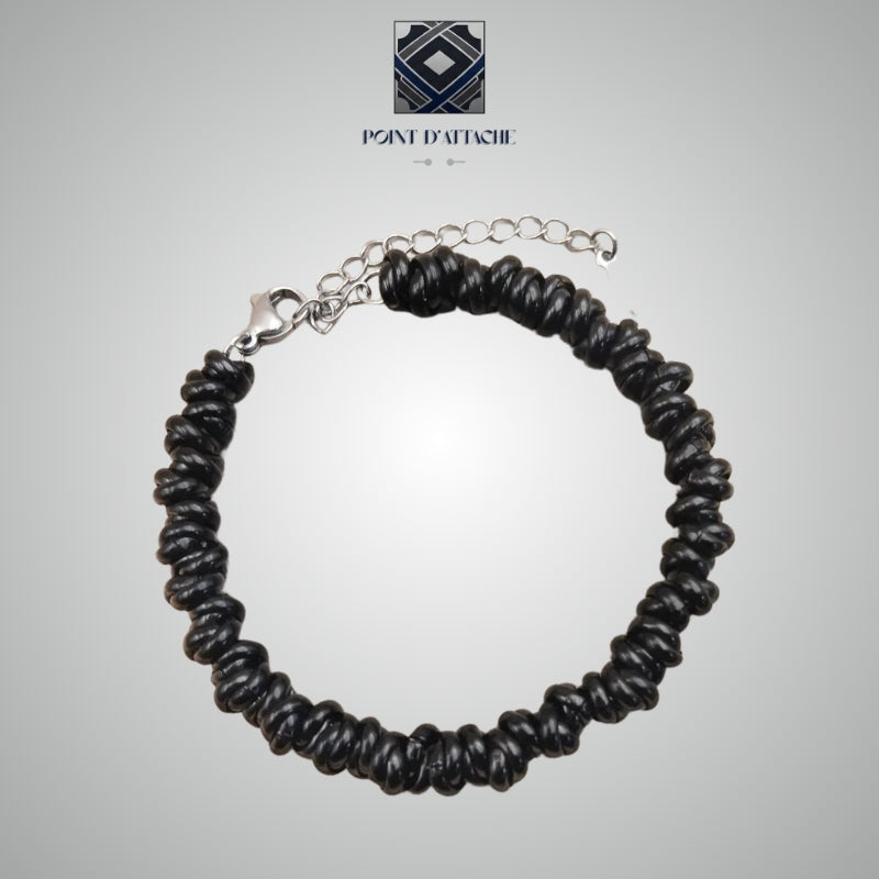 Le Monolithe | Bracelet Homme en Acier Noir Intense