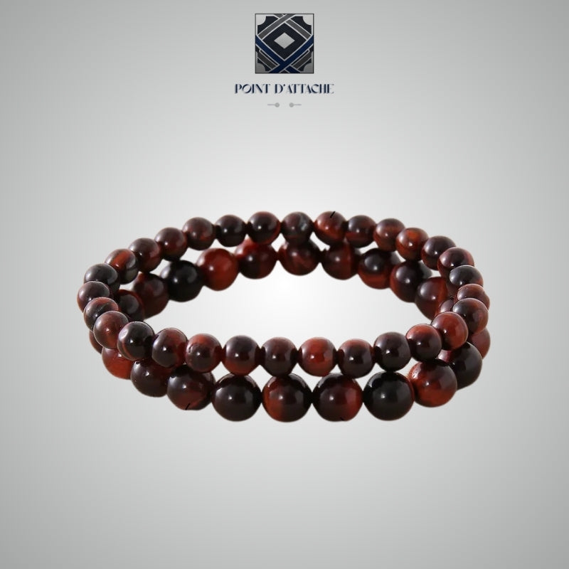 Le Catalyseur | Duo de Bracelets Inspiration Œil de Tigre Rouge